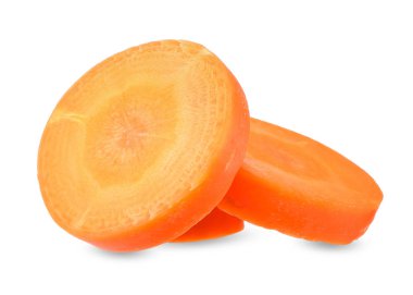 Beyaz Kırpma yoluyla izole havuç dilim