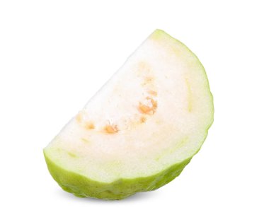 Beyaz kırpma yolu üzerinde izole guava meyve