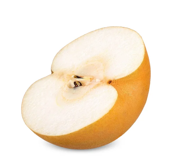 Snow pear or Fengsui pear isolated clipping path — Stock Photo, Image