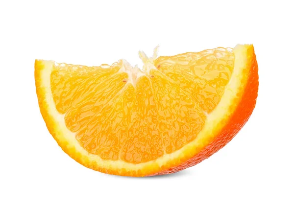Trancher orange isolé sur le chemin de coupe blanc — Photo