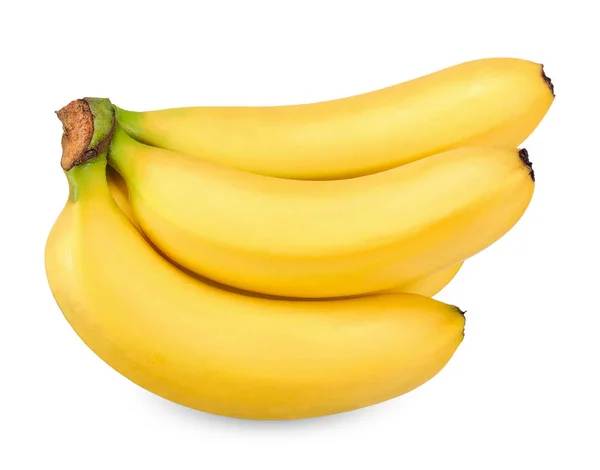 Banana isolada no caminho de recorte branco — Fotografia de Stock