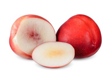 Beyaz kırpma yolunda izole nektarin