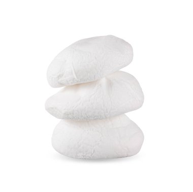 Kırpma yolu ile beyaz izole Marshmallow