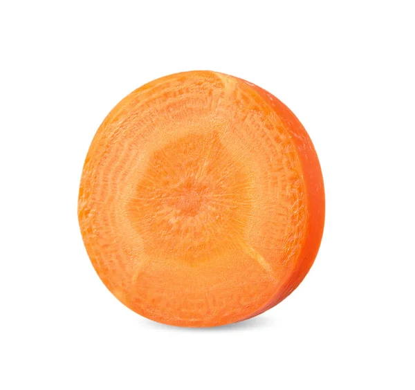 Нарізати моркву ізольовано на білому відсічному контурі — стокове фото