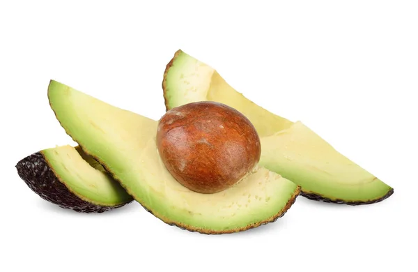 Avocado isolated on white clipping path Stock Image