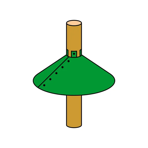 リスの障壁のシンボル。丸い盾ディスク キャップ. — ストックベクタ