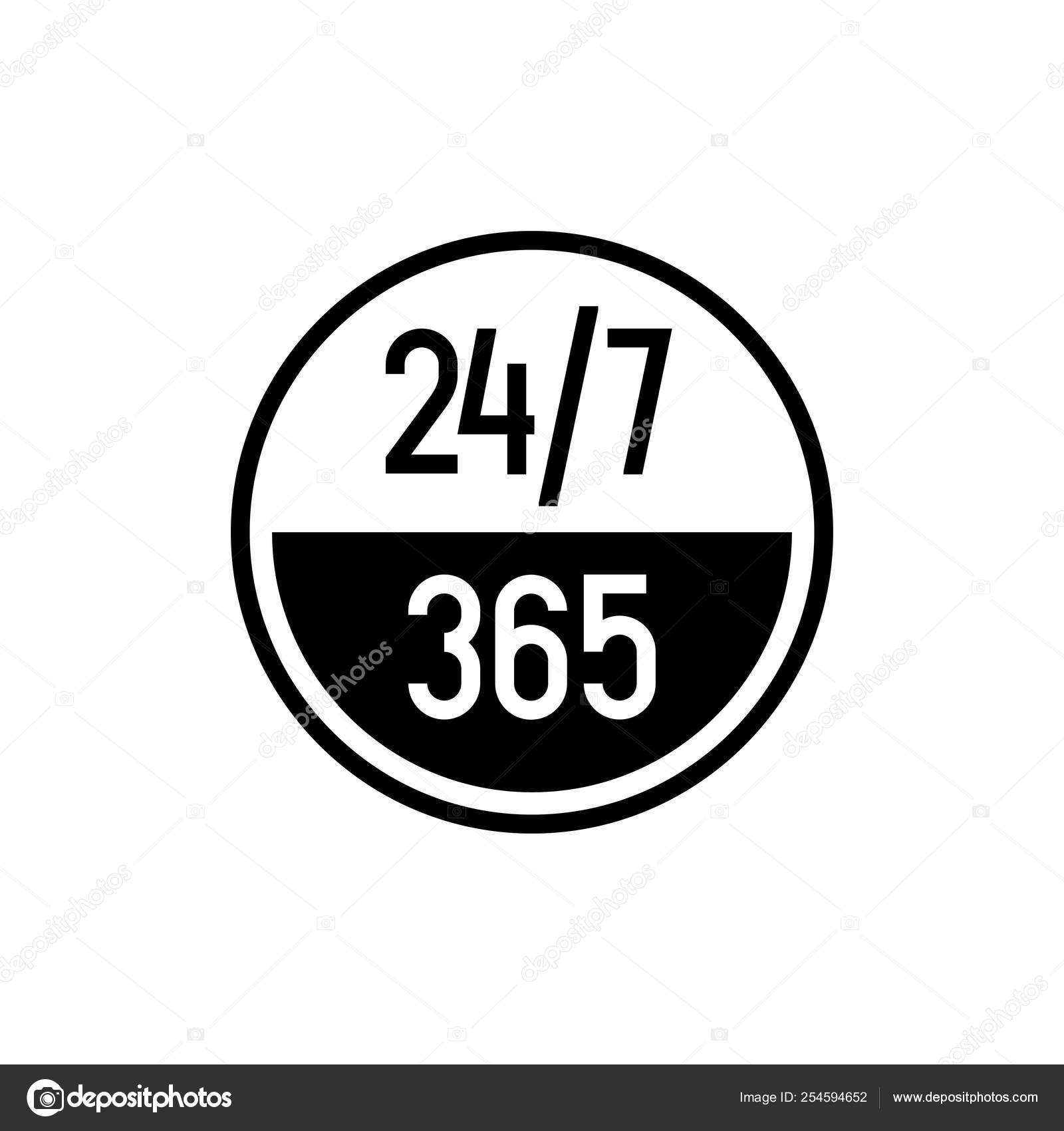 24 hours and 365 days Any time working service or support