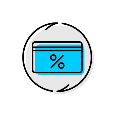 Nakit service simgesini geri. Cashback kavramı çizgi stili sembolü. 