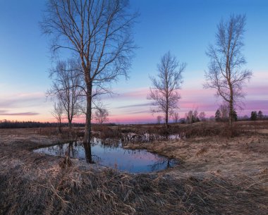 güzel bir gün batımı yansıması