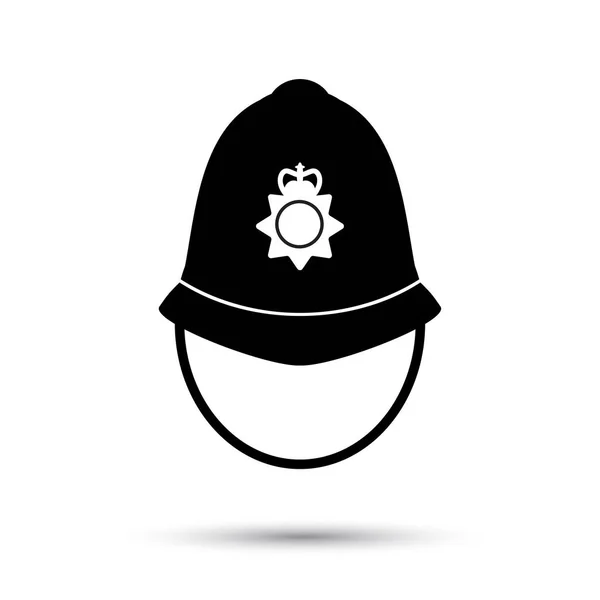 Icona casco della polizia britannica — Vettoriale Stock