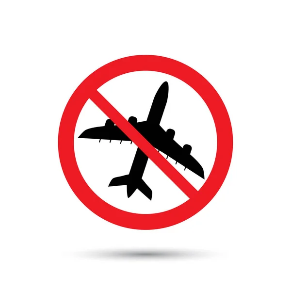 Nincs repülőgép-szimbólum — Stock Vector