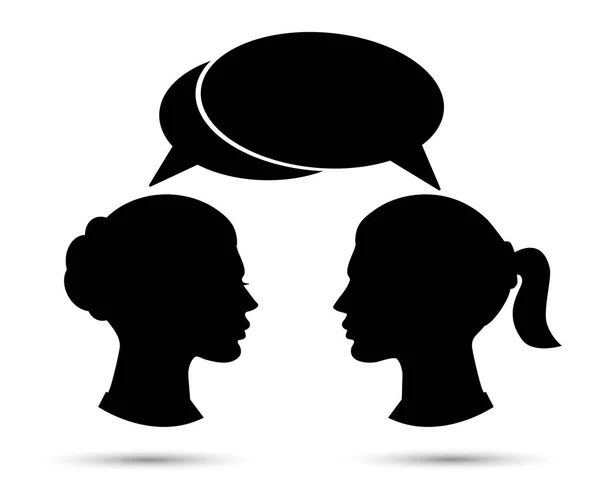 Conversa entre duas mulheres — Vetor de Stock