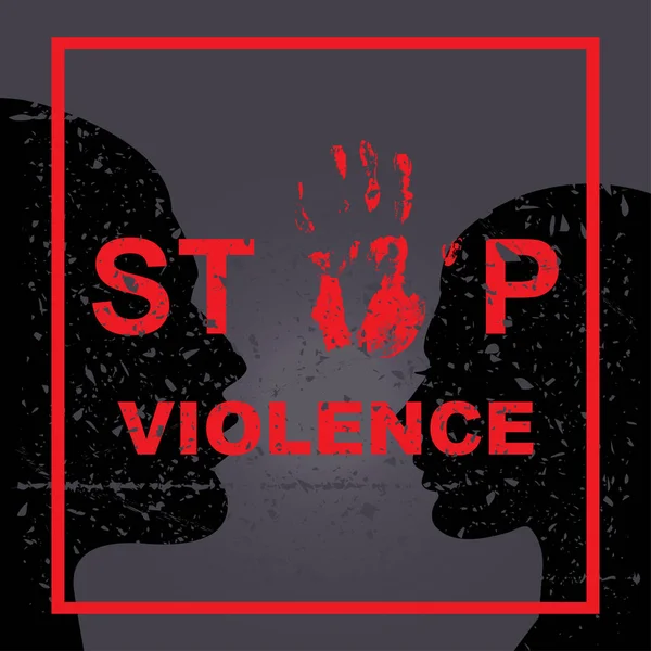 Stop violence sing — Stock Vector