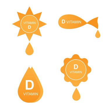 D vitamini simgeleri seti