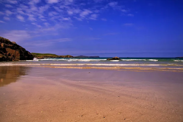 Vista Playa Carrickfin Donegal Irlanda —  Fotos de Stock