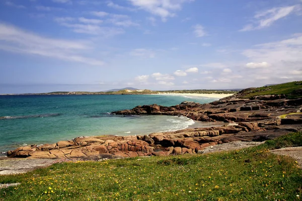 Kilátás Nyílik Part Carrickfin Donegal Írország — Stock Fotó