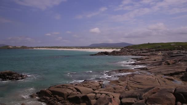 Atlantic Coastline Carrickfin Donegal Irlanda — Vídeo de Stock