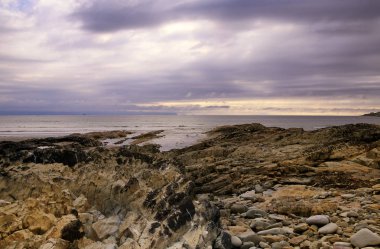 Ballyheigue, Co Kerry, İrlanda üzerinden Atlantik görünümünü