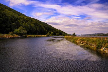 Newry, Carlingford Lough, İrlanda içine akan nehrin görüntülemek