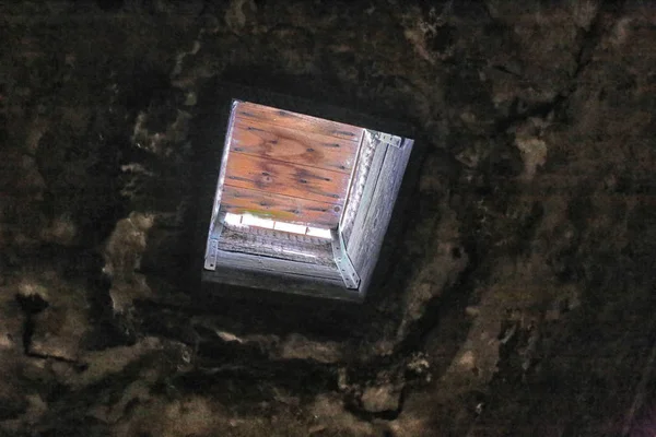 Roof Hatch Gassing Prisoners Auschwitz Birkenau Krakow Poland — Stock Photo, Image