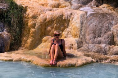 Model termal spa Bagno Vignoni, Siena Eyaleti, İtalya