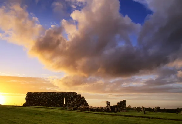 Devenish Adası Ndaki Yuvarlak Kule Lough Erne Fermanagh Kuzey Rlanda — Stok fotoğraf