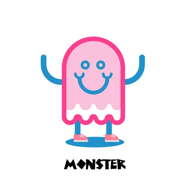 Kinderen monster logo vector — Stockvector