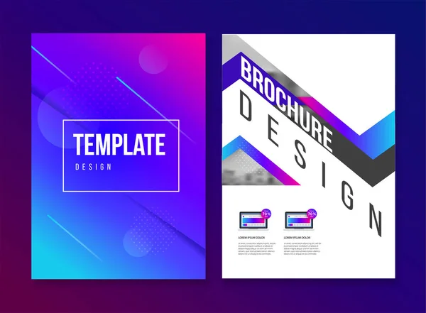 Vector brochure sjabloon met trend verloop — Stockvector