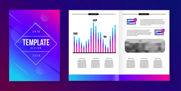 ベクトルパンフレットテンプレート — ストックベクタ