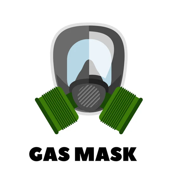 Vecteur icône masque à gaz vecteur sur blanc — Image vectorielle
