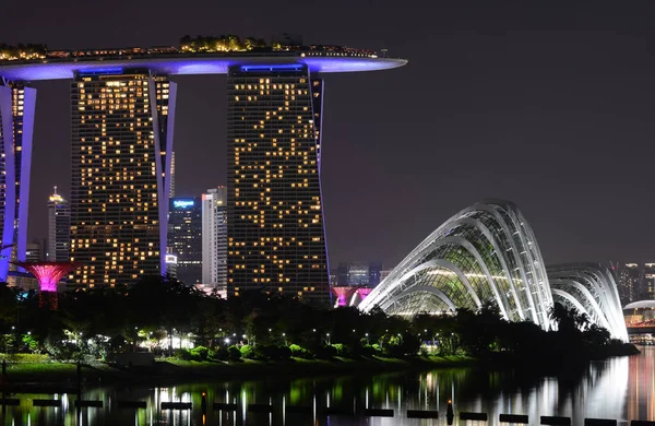 Singapur Września 2018 Marina Bay Sands Ogrody Nad Zatoką Singapurze Obraz Stockowy