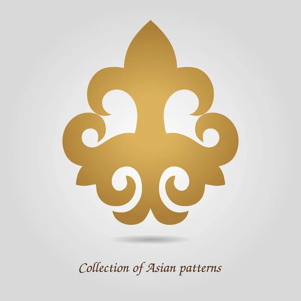 Modello orientale asiatico.modello astratto dorato. Asiatico disegni floreali Illustrazione Stock