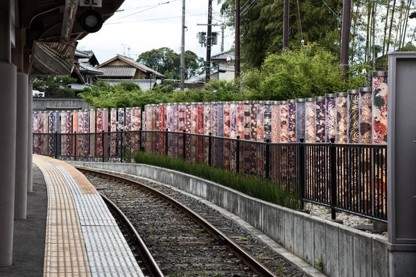 Kyoto, Japonya - 9 Haziran 2019 : Kimono Ormanı