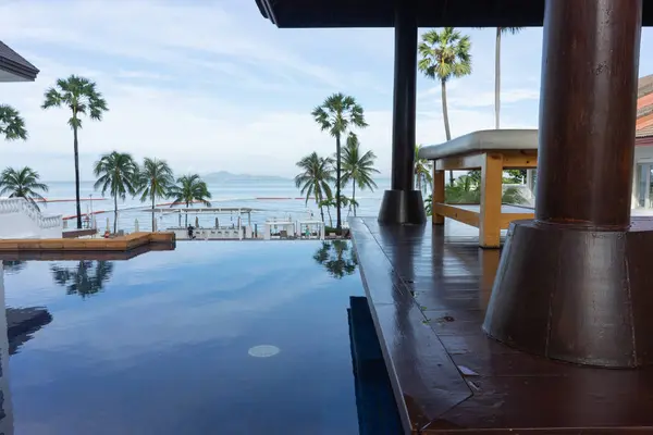 Yüzme Havuzu Pattaya Tayland Lüks Bir Otel Yaz Tatili — Stok fotoğraf