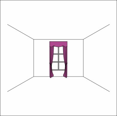 perdeler pencere iç. Lüks ipek kadife perdeler ve draperies. 