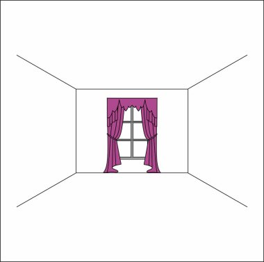 perdeler pencere iç. Lüks ipek kadife perdeler ve draperies. 