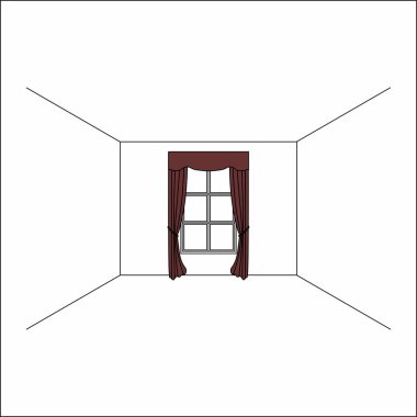 perdeler pencere iç. Lüks ipek kadife perdeler ve draperies. 