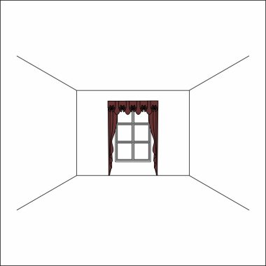 perdeler pencere iç. Lüks ipek kadife perdeler ve draperies. 