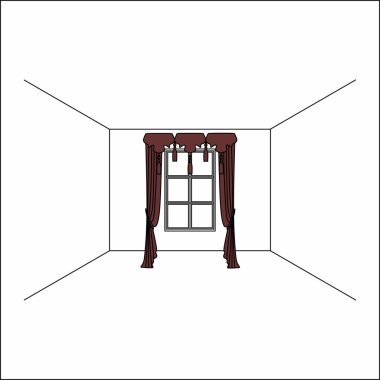 perdeler pencere iç. Lüks ipek kadife perdeler ve draperies. 