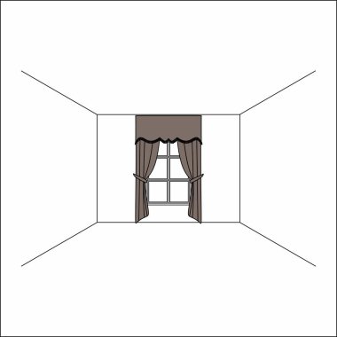 perdeler pencere iç. Lüks ipek kadife perdeler ve draperies. 