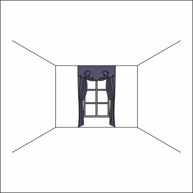 perdeler pencere iç. Lüks ipek kadife perdeler ve draperies. 