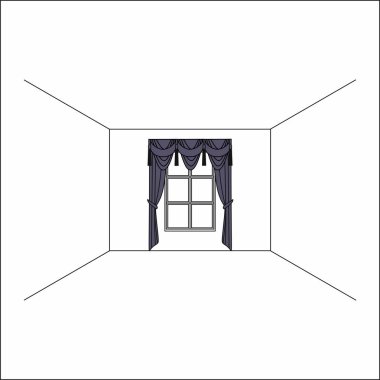 perdeler pencere iç. Lüks ipek kadife perdeler ve draperies. 