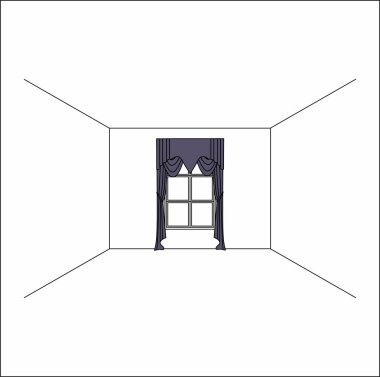 perdeler pencere iç. Lüks ipek kadife perdeler ve draperies. 