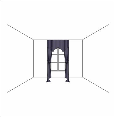 perdeler pencere iç. Lüks ipek kadife perdeler ve draperies. 