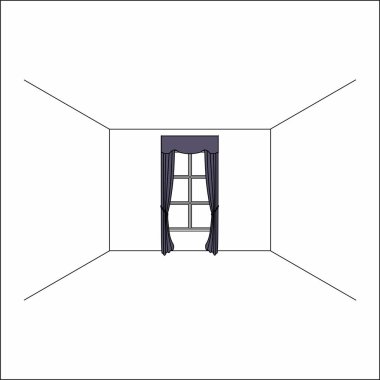 perdeler pencere iç. Lüks ipek kadife perdeler ve draperies. 