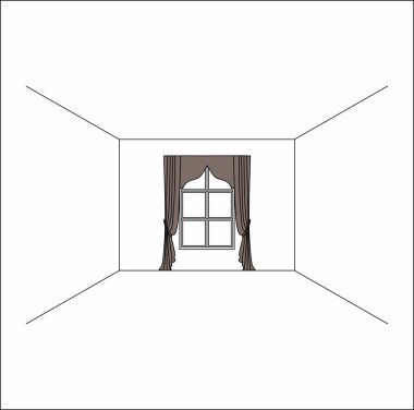 perdeler pencere iç. Lüks ipek kadife perdeler ve draperies. 