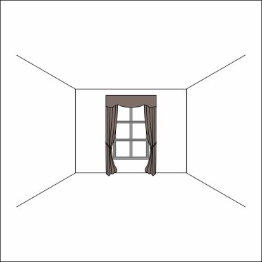 perdeler pencere iç. Lüks ipek kadife perdeler ve draperies. 