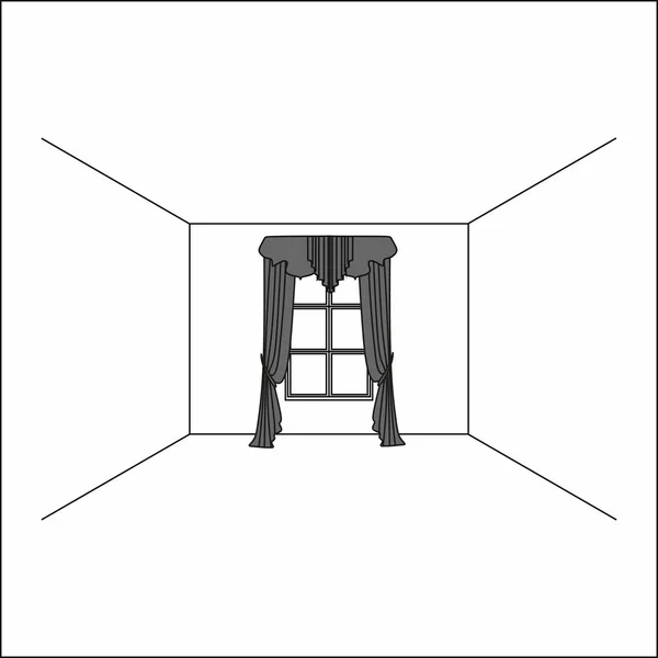 Lambrequin.classic Vorhänge. Vorhänge — Stockvektor