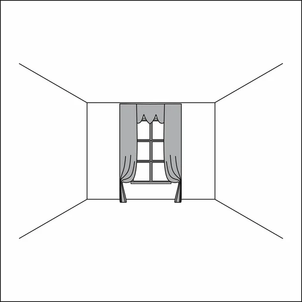 Lambrequin.classic Vorhänge. Vorhänge — Stockvektor