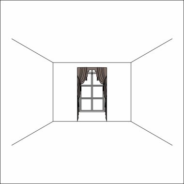 perdeler pencere iç. Lüks ipek kadife perdeler ve draperies. 